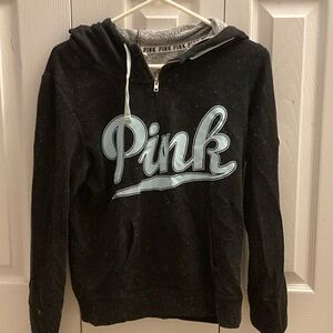 PINK Victoria's Secret Black and Gray Hoodie